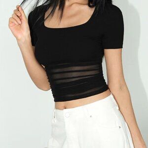 Slim Semi-Sheer T-Shirt
